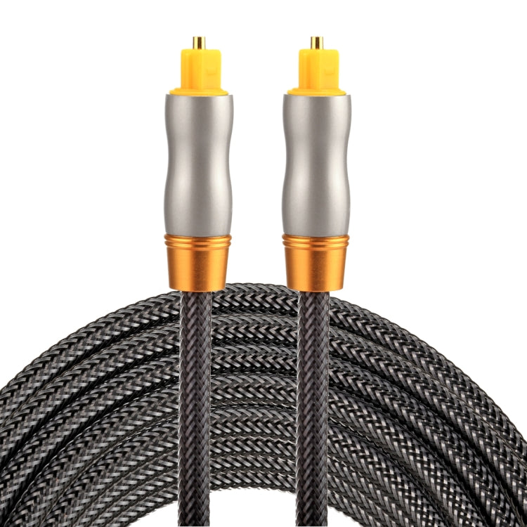 Cavo audio ottico digitale Toslink maschio a maschio con testa in metallo placcato oro da 3 m con diametro di 6,0 mm, Length: 3m