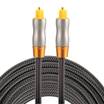 Cavo audio ottico digitale Toslink maschio a maschio con testa in metallo placcato oro da 3 m con diametro di 6,0 mm, Length: 3m