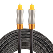 Cavo audio ottico digitale Toslink maschio a maschio con testa in metallo placcato oro da 3 m con diametro di 6,0 mm, Length: 3m