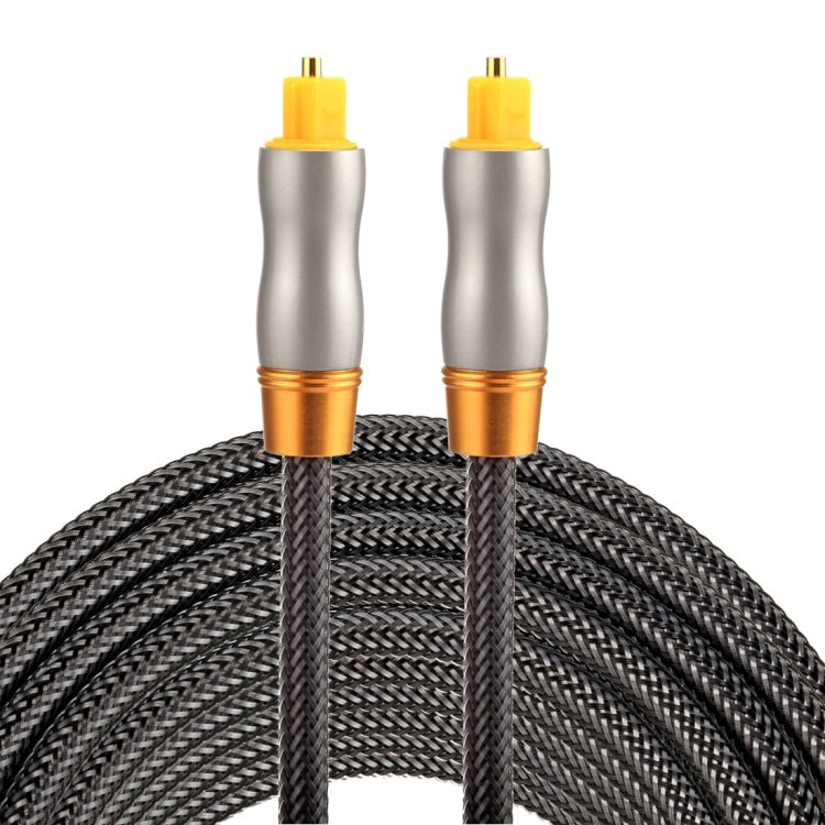 Cavo audio ottico digitale Toslink maschio a maschio con testa in metallo placcato oro da 5 m con diametro di 6,0 mm, Length: 5m