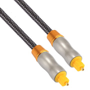 Cavo audio ottico digitale Toslink maschio a maschio con testa in metallo placcato oro da 5 m con diametro di 6,0 mm, Length: 5m