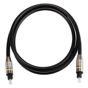 Cavo audio ottico digitale Toslink maschio-maschio con testa in metallo nichelato OD6.0mm da 1 m, Length: 1m