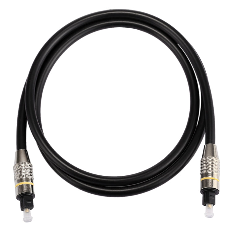 Cavo audio ottico digitale Toslink maschio-maschio con testa in metallo nichelato OD6.0mm da 1 m, Length: 1m