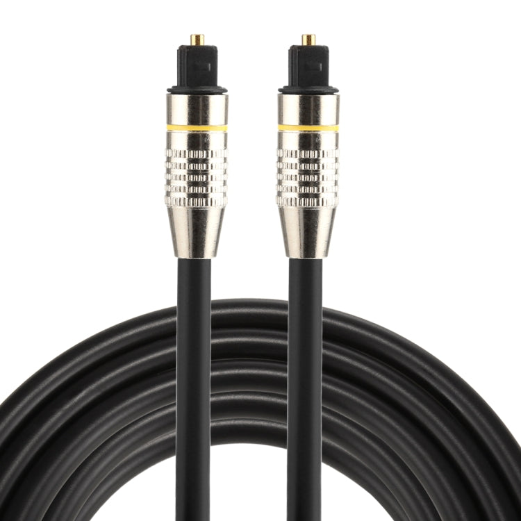 Cavo audio ottico digitale Toslink maschio-maschio con testa in metallo nichelato OD6.0mm da 2 m, Length: 2m