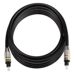 Cavo audio ottico digitale Toslink maschio-maschio con testa in metallo nichelato OD6.0mm da 3 m, Length: 3m