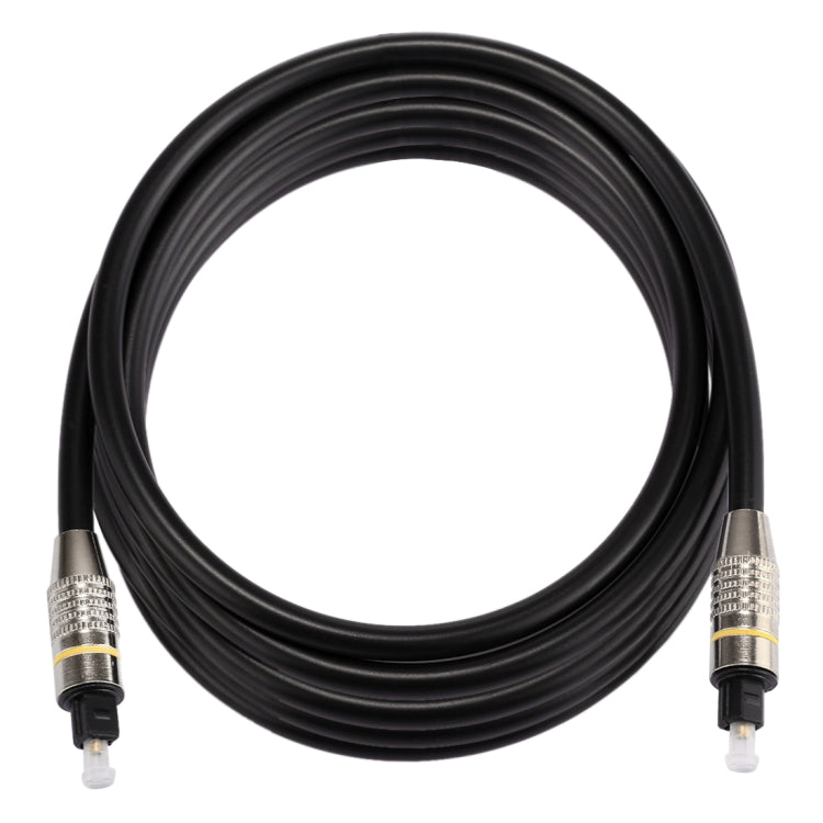 Cavo audio ottico digitale Toslink maschio-maschio con testa in metallo nichelato OD6.0mm da 3 m, Length: 3m