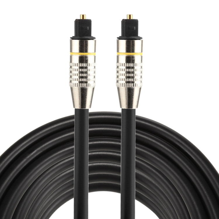 Cavo audio ottico digitale Toslink maschio-maschio con testa in metallo nichelato OD6.0mm da 5 m, Length: 5m