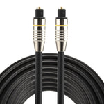 Cavo audio ottico digitale Toslink maschio-maschio con testa in metallo nichelato OD6.0mm da 5 m, Length: 5m