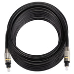 Cavo audio ottico digitale Toslink maschio-maschio con testa in metallo nichelato OD6.0mm da 10 m, Length: 10m