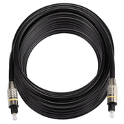 Cavo audio ottico digitale Toslink maschio-maschio con testa in metallo nichelato OD6.0mm da 10 m, Length: 10m
