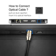 Cavo audio ottico digitale Toslink maschio-maschio con testa in metallo nichelato OD6.0mm da 10 m, Length: 10m