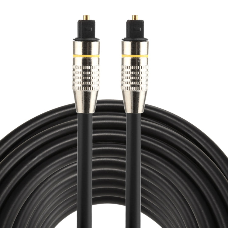 Cavo audio ottico digitale Toslink maschio-maschio con testa in metallo nichelato OD6.0mm da 15 m, Length: 15m