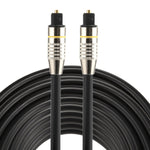 Cavo audio ottico digitale Toslink maschio-maschio con testa in metallo nichelato OD6.0mm da 15 m, Length: 15m