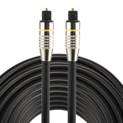 Cavo audio ottico digitale Toslink maschio-maschio con testa in metallo nichelato OD6.0mm da 15 m, Length: 15m
