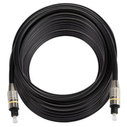 Cavo audio ottico digitale Toslink maschio-maschio con testa in metallo nichelato OD6.0mm da 15 m, Length: 15m