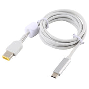 Cavo di ricarica per alimentazione portatile da USB-C / Type-C a maschio quadrato grande per Lenovo, lunghezza del cavo: circa 1,5 m