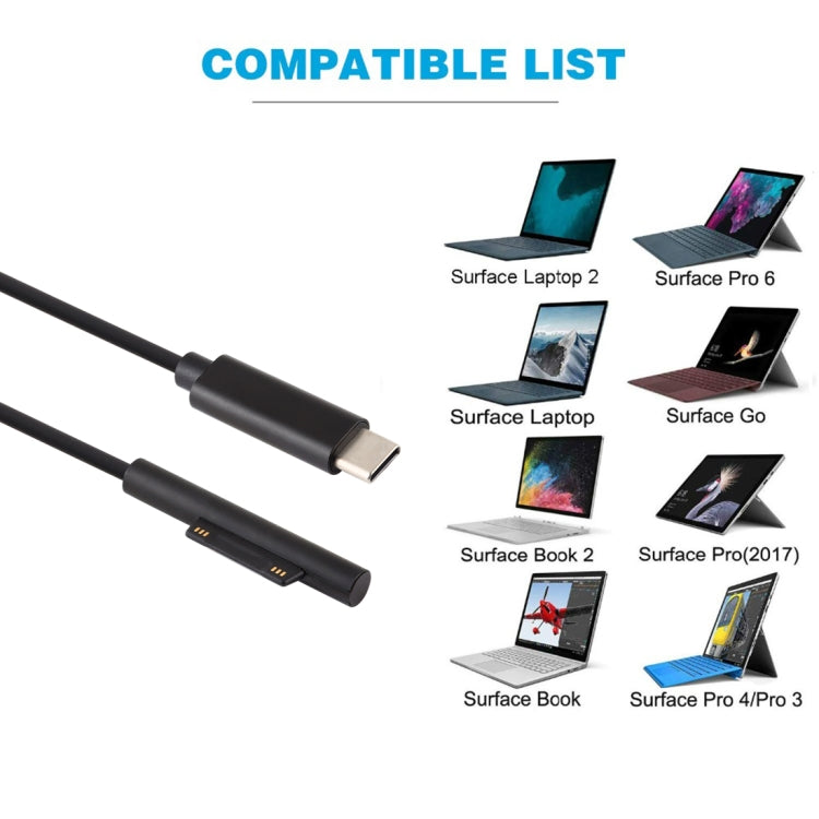 Cavo ricarica magnetico USB-C 6 pin per Surface Pro 5/6