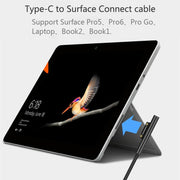Cavo di ricarica per alimentazione portatile maschio magnetico USB-C / Type-C a 6 pin per Microsoft Surface Pro 7/6/5, lunghezza del cavo: circa 1,5 m, for Microsoft Surface Pro 7 / 6 / 5