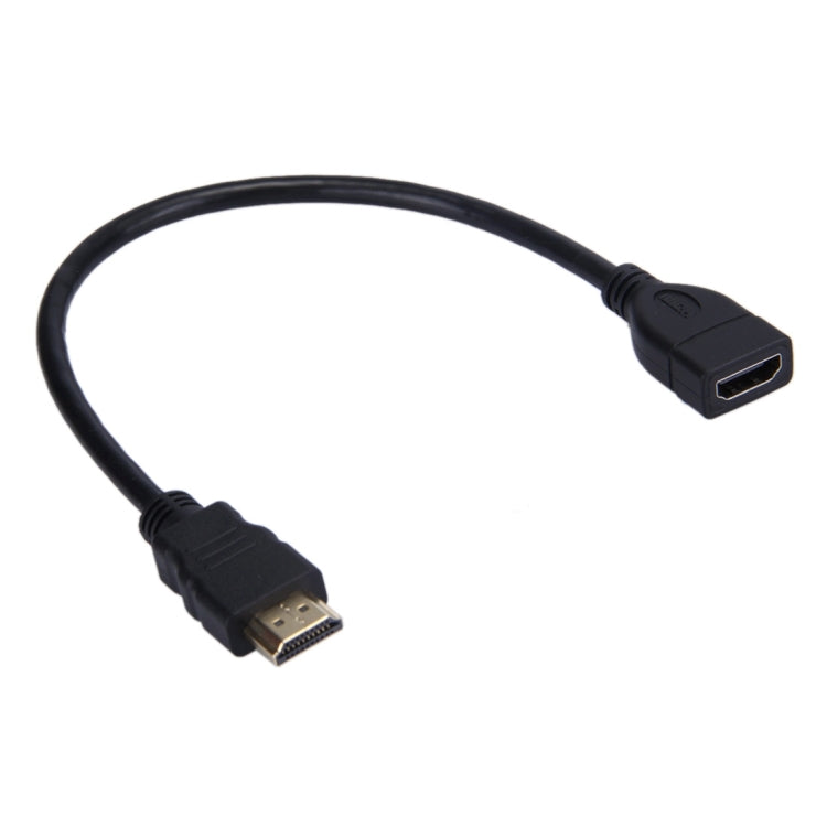 Cavo adattatore HDMI 19 pin maschio ad HDMI 19 pin femmina ad alta velocità da 30 cm, Length: 30cm