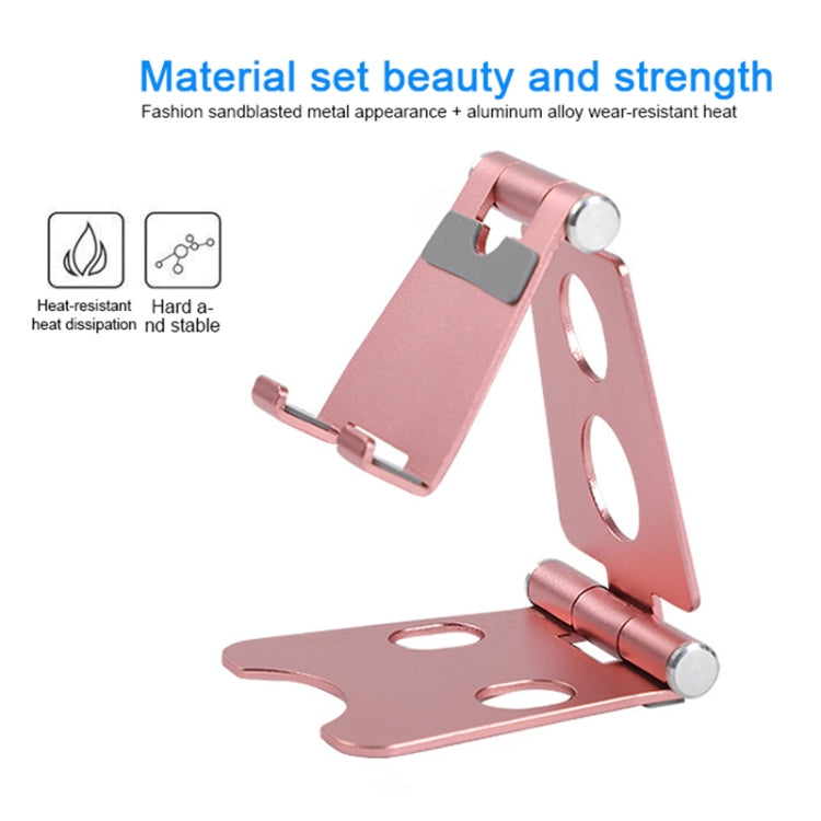ROOSTAND R2 Staffa per tablet da tavolo mobile in lega di alluminio Doppia artefatto pigro pieghevole, dimensioni: 6,4x7x9 cm, R2 Black, R2 Champagne Gold, R2  Rose Gold, R2  Rose Red, R2  Silver