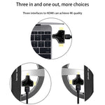 Adattatore 3 in 1 DisplayPort HDMI Mini DP