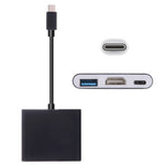 Adattatore USB-C 3.1 maschio a USB-C, HDMI e USB 3.0 femmina
