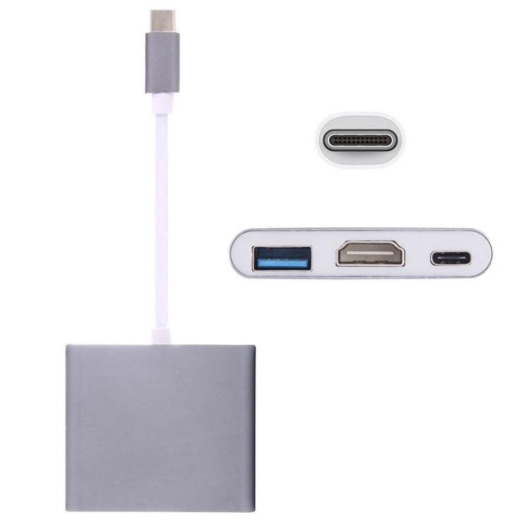 Adattatore USB-C 3.1 maschio a USB-C, HDMI e USB 3.0 femmina