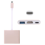 Adattatore USB-C 3.1 maschio a USB-C, HDMI e USB 3.0 femmina