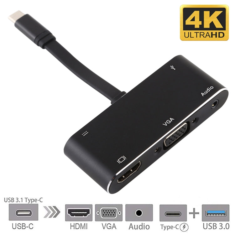 Convertitore USB-C 5 in 1 con HDMI, VGA, audio e PD