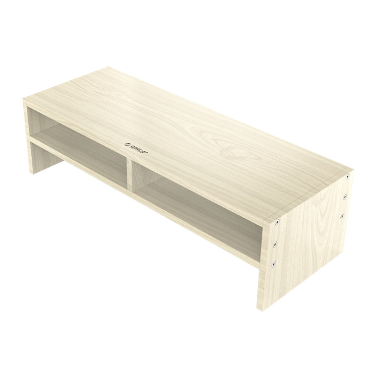 Supporto per monitor in legno di pino 2 strati con divisorio