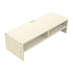 Supporto per monitor in legno di pino 2 strati con divisorio