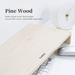 Supporto per monitor in legno di pino 2 strati con divisorio