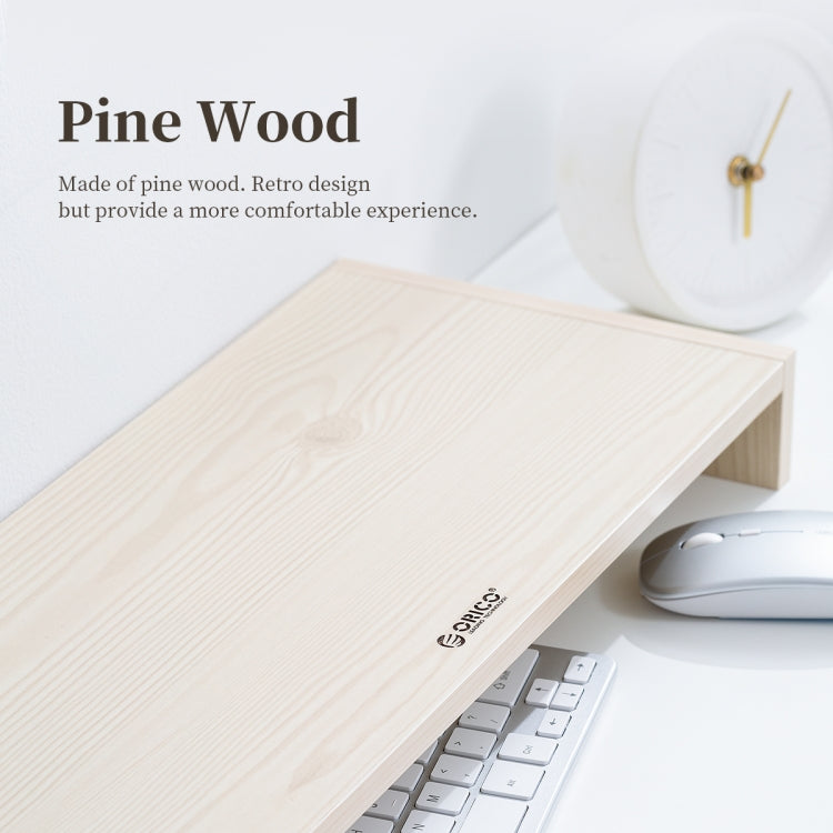 Supporto per monitor in legno di pino 2 strati con divisorio