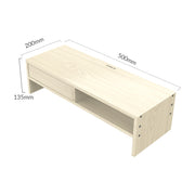 ORICO MSR-05-WD-BP Supporto per monitor per computer con venature del legno a 2 strati con cassetto, dimensioni: 50 x 20 x 13,5 cm, 2-layer with Drawer, Size: 50 x 20 x 13.5cm