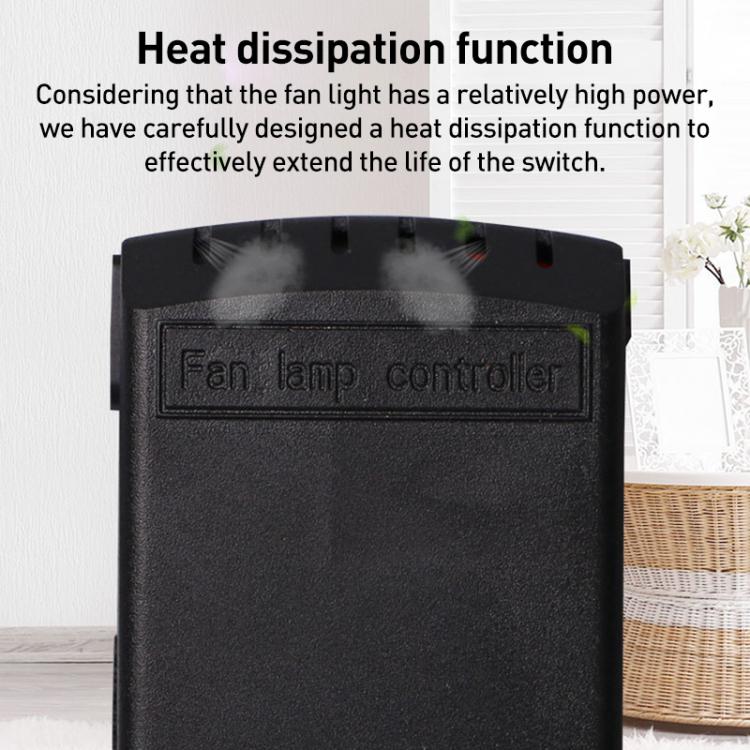 Universal Ceiling Fan Lamp Remote Control Kit 85-265V Timed Wireless Control Switch Receiver Transmitter Wind Speed ​​Adjusted