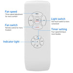 Universal Ceiling Fan Lamp Remote Control Kit 85-265V Timed Wireless Control Switch Receiver Transmitter Wind Speed ​​Adjusted