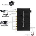 Convertitore decodificatore audio digitale 2CH con coassiale ottico Toslink SPDIF per Home Theater / PS4 / PS3 / XBOX360, supporto controllo volume, AC-3, DTS