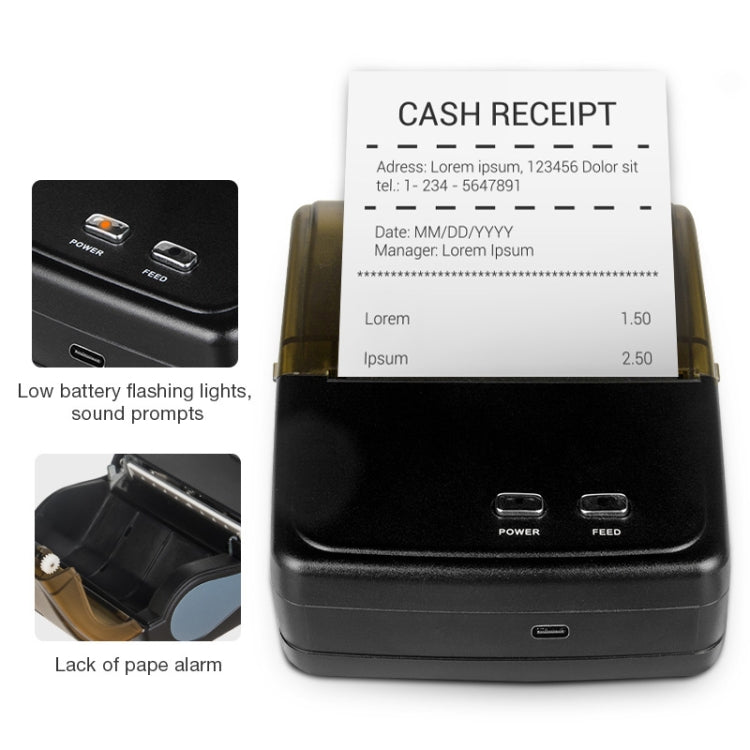 QS-8001 80mm Portable Bluetooth POS Thermal Receipt Printer, QS-8001