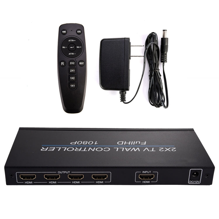 Processore di giunzione multi-schermo con controller da parete per TV HDMI BT14 2X2, Full HD 1080P