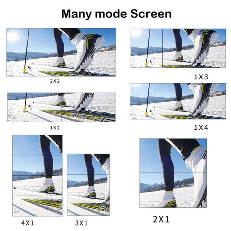 Processore di giunzione multi-schermo con controller da parete per TV HDMI BT14 2X2, Full HD 1080P