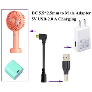 10 connettori di alimentazione CC maschio da 5,5 x 2,5 mm maschio a USB 2.0 maschio, 5.5 x 2.5mm