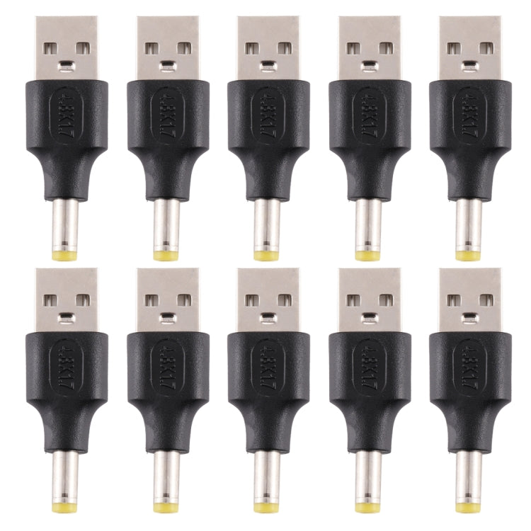 10 connettori di alimentazione CC maschio da 4,8 x 1,7 mm maschio a USB 2.0 maschio, 4.8 x 1.7mm