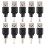 10 connettori di alimentazione CC maschio da 4,8 x 1,7 mm maschio a USB 2.0 maschio, 4.8 x 1.7mm