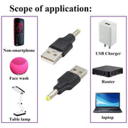10 connettori di alimentazione CC maschio da 4,0 x 1,7 mm maschio a USB 2.0 maschio, 4.0 x 1.7mm Male