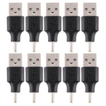 10 connettori di alimentazione CC maschio da 2,5 x 0,7 mm maschio a USB 2.0 maschio, 2.5 x 0.7mm