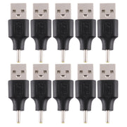 10 connettori di alimentazione CC maschio da 2,5 x 0,7 mm maschio a USB 2.0 maschio, 2.5 x 0.7mm