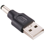 10 connettori di alimentazione CC maschio da 5,5 x 2,1 mm maschio a USB 2.0 maschio, 5.5 x 2.1mm