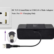 10 connettori di alimentazione CC maschio da 5,5 x 2,1 mm maschio a USB 2.0 maschio, 5.5 x 2.1mm