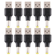 10 connettori di alimentazione CC maschio da 5,5 x 1,7 mm maschio a USB 2.0 maschio, 5.5 x 1.7mm
