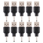 10 connettori di alimentazione CC maschio da 3,0 x 1,1 mm maschio a USB 2.0 maschio, 3.0 x 1.1mm